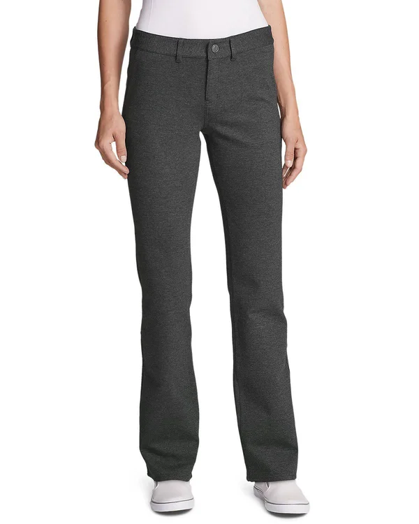 Eddie Bauer Women's Passenger Ponte Baby Boot Pants - Gray - 14