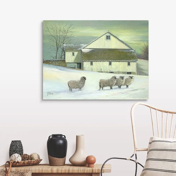 Sheep at Granough, Canvas Wall Art, 40x30, Great Big Canvas