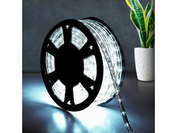 Tangkula 100 ft 2 Wire LED Rope Lights 110V 100ft String Lights Waterproof & Connectable, Ideal for Indoor/Outdoor Use, Back