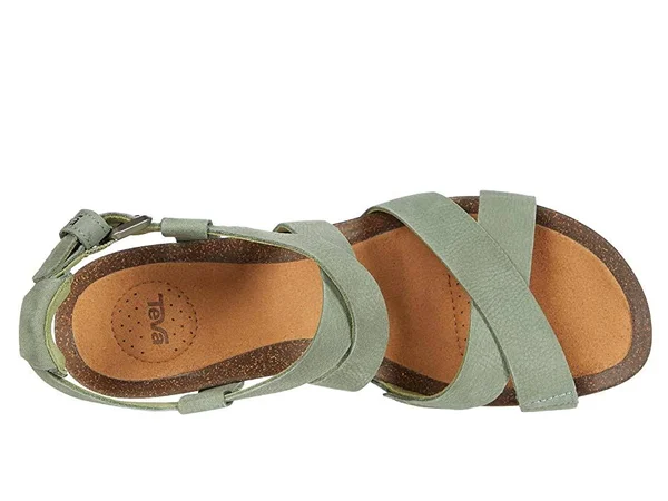 Teva Women's Mahonia Wedge Cross Strap - Calliste Green - 6