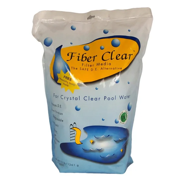 Fiber Clear 4003DC-02 Cellulose Filter Media D.E. Alternative for Swimming Pools, 3-Pounds, 2-Pack