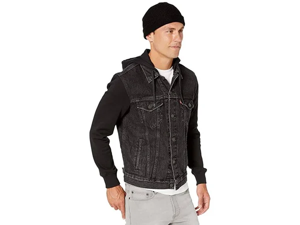 Levi&s Men's Hybrid Hooded Trucker Jacket - Black