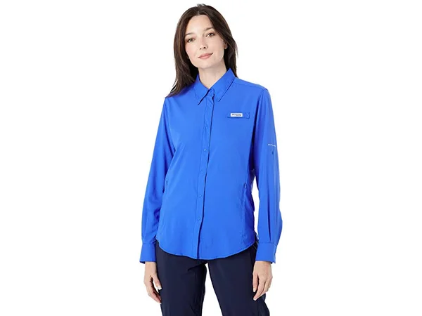 Columbia Women's PFG Tamiami II Long Sleeve Shirt - XS, Purple