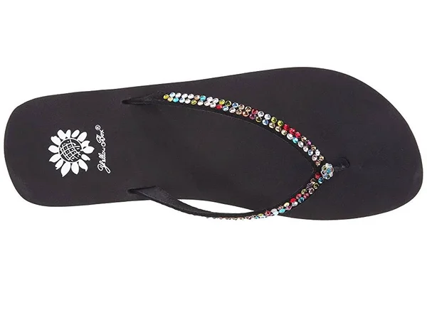 Yellow Box Women's Jello Sandal - Black/Multi, 7 M US