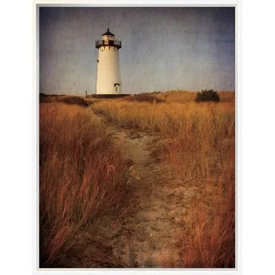 East Urban Home to The Harbor Light Photographic Print Format: Wrapped Canvas, Matte Color: No Matte, Size: 24x22 H x 18x22 W