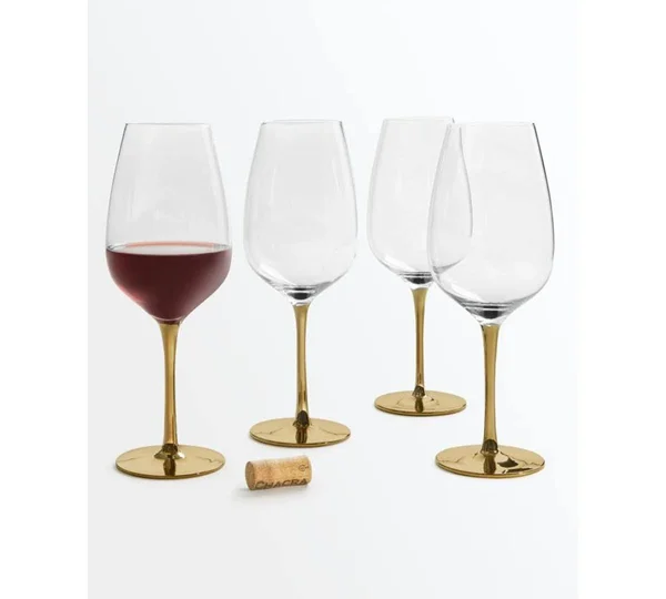 Martha Stewart Collection Red Wine Glasses, Set of 4, Size: One size, Clear