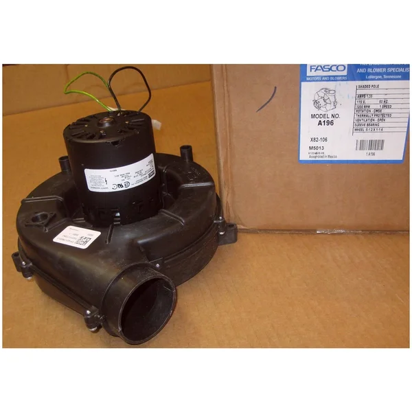 Fasco A196 Trane Furnace Draft Inducer Blower (X38040313027 - D342094P02, X38040313060)
