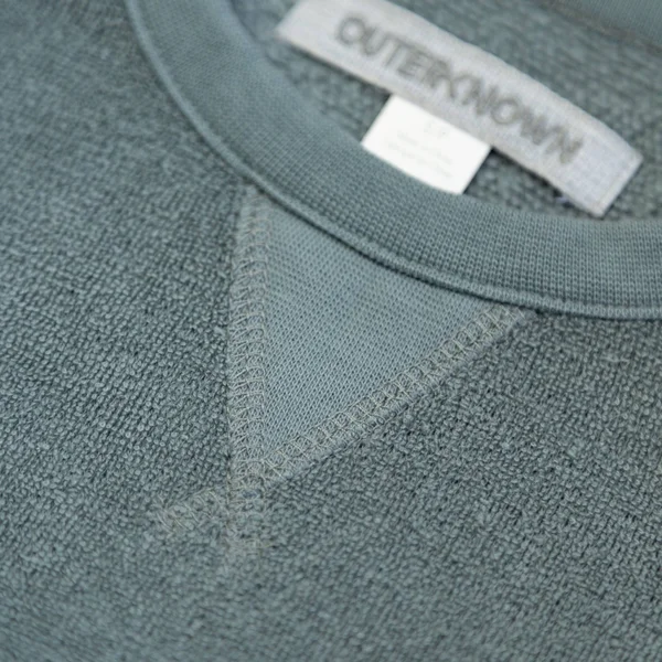 Outerknown Hightide Crew - Men's Sweatshirts, Ash Blue, L
