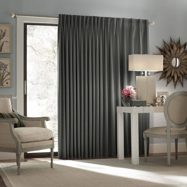 Eclipse Thermal Blackout Patio Door Curtain Panel - Gray