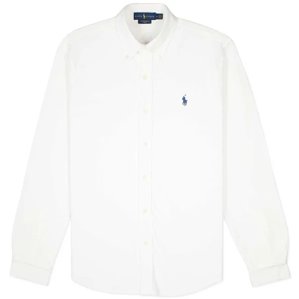 Polo Ralph Lauren Button Down Oxford Pique Shirt White