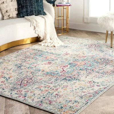 Robbs Oriental Gray/Blue Area Rug Bungalow Rose Rug Size: Rectangle 10& x 13&