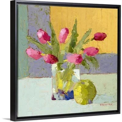 Happiness by Carol Maguire - Painting Print on Canvas Winston Porter Format: Black Floater Framed Canvas, Size: 32x22 H x 32x22