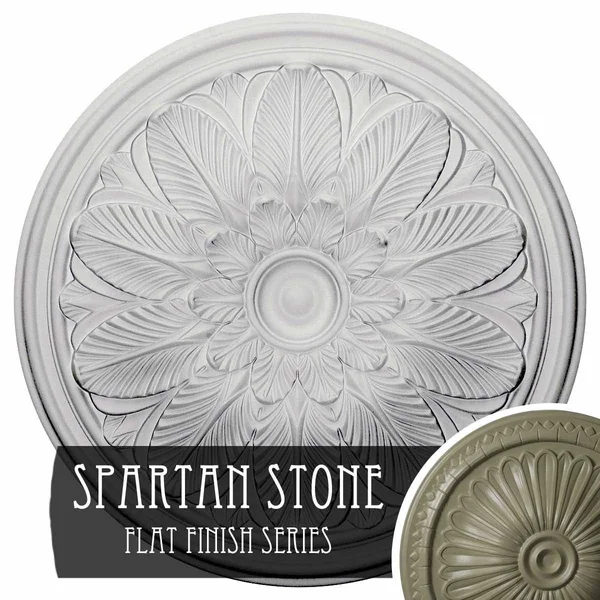 22 5/8x22OD x 1 3/4x22P Bordeaux Ceiling Medallion (Fits Canopies Up to 3 1/4x22) - Hand-Painted Spartan Stone