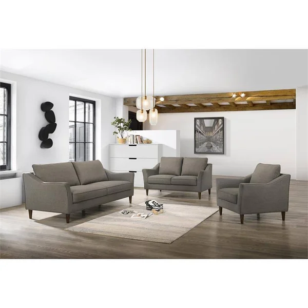 Porter Designs Sitswell Bowen Woven Microfiber Sofa - Gray