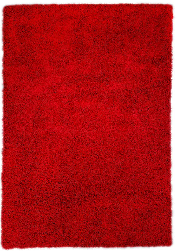 Super Area Rugs Cozy Solid Shag Rug - Red 5& x 8&
