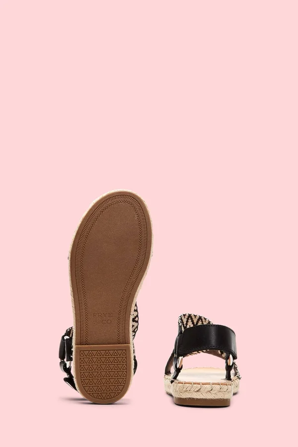 Frye & Co. Black/White Kole Sandals