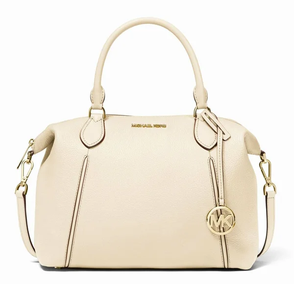 Michael Kors Bags, Michael Kors Lenox Pebbled Leather Satchel, Color: Cream/Gold, Size: Large, Comein_Clutch&s Closet