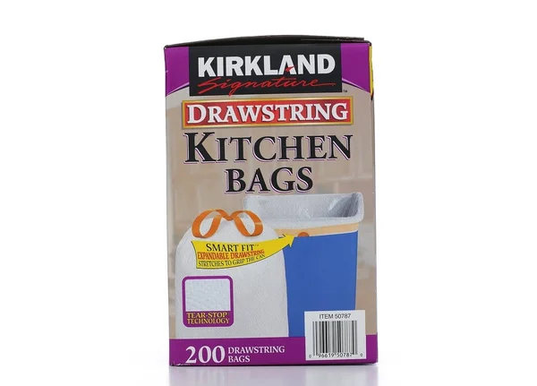 Kirkland Signature Drawstring Kitchen Trash Bags - 13 Gallon - 200 Count