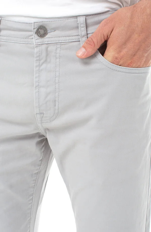 Liverpool Men's Regent Relaxed Straight Peached Colored Twill Jeans in White - Cotton, Size 38/34