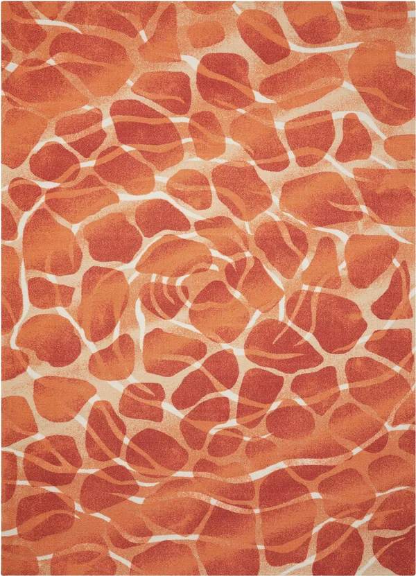 Nourison Coastal Area Rug - Orange, 7&9x22 x 10&10x22