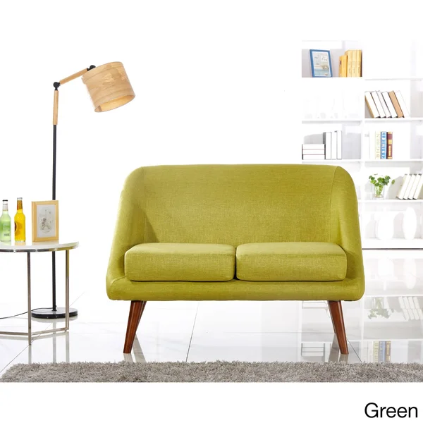 US Pride Furniture Fabric Modern Style Loveseat, Blue