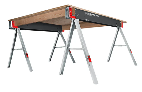 Protocol Equipment 92785 Work Table Folding Sawhorse - Set of 2