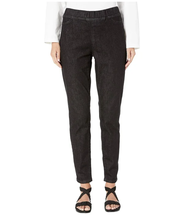 Eileen-Fisher Organic Cotton Soft Stretch Denim Jegging in Vintage Black Vintage Black - Xs