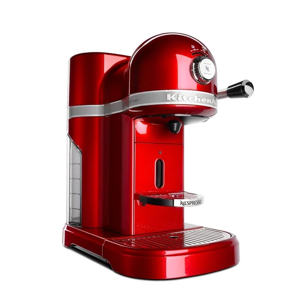 KitchenAid Candy Apple Red Nespresso Espresso Maker with Aeroccino Milk Frother