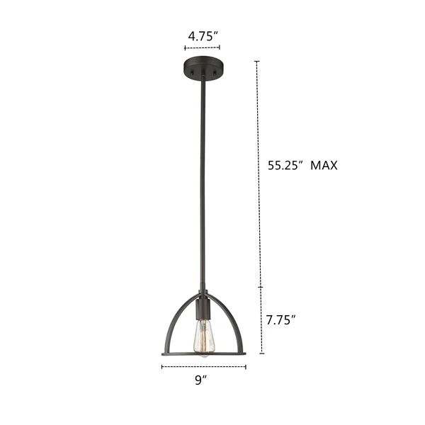 Chloe 1-Light Oil Rubbed Bronze Pendant - Oil Rubbed Bronze