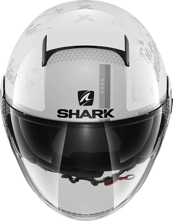 Shark - Helmet Nano Tribute RM White - Silver, Silver - Size S