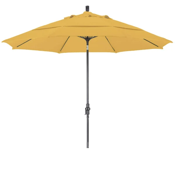 California Umbrella 11& Market Umbrella with Collar Tilt - Yellow