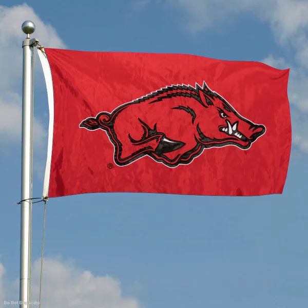 Arkansas Razorbacks Nylon Embroidered Flag