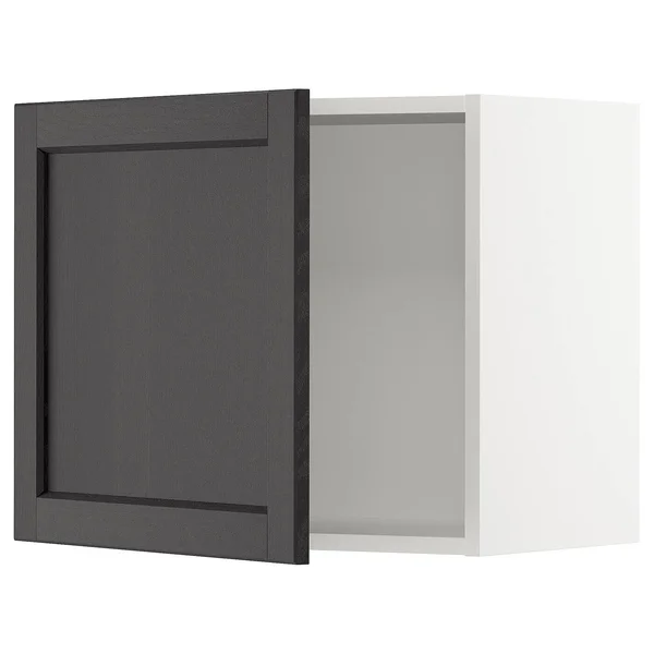 IKEA - SEKTION Wall Cabinet, white/Lerhyttan Black stained, 24x15x20