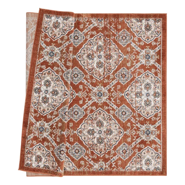 Porch & den Romal Diamond Moroccan Trellis Plush Area Rug - 7&10x22 Round