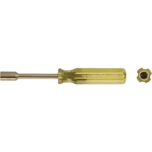 Ampco ND-13MM Nut Driver, 13.0mm, Solid, Fluted, 5-1/8 in.