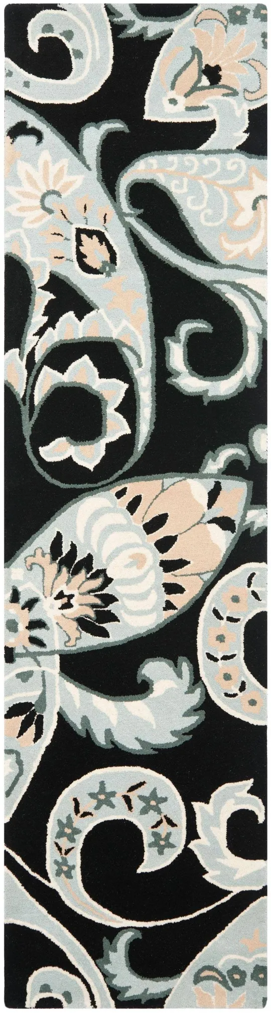 Safavieh Wyndham WYD377A 2&6x22 x 4&0x22 Black, Multi Area Rug