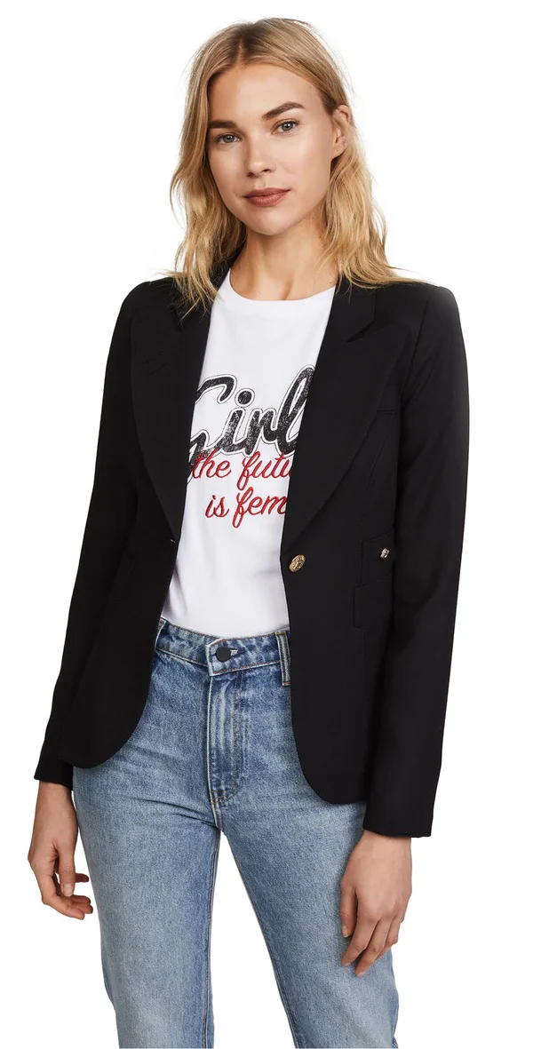 Smythe Women's Duchess Wool Blazer - Black - Size 8