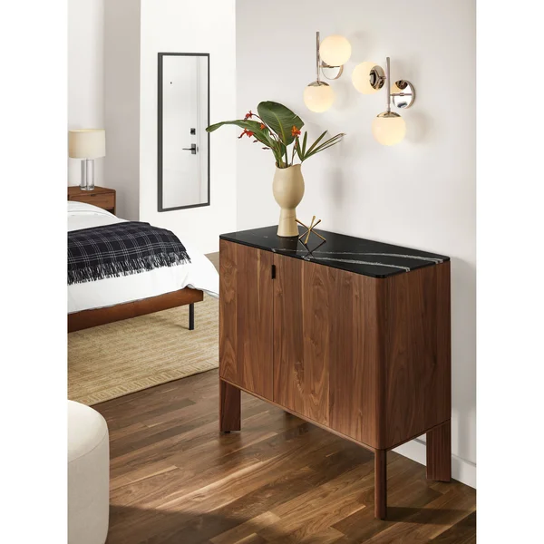 Room & Board - Modern Soho Mirror 1.5D 30W 40H in Taupe Grey