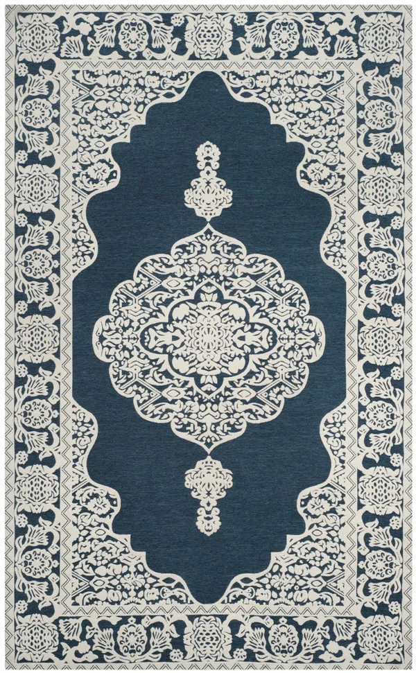 Safavieh Marbella Dark Blue/Ivory 2 ft. 3 in. x 8 ft. Runner Rug