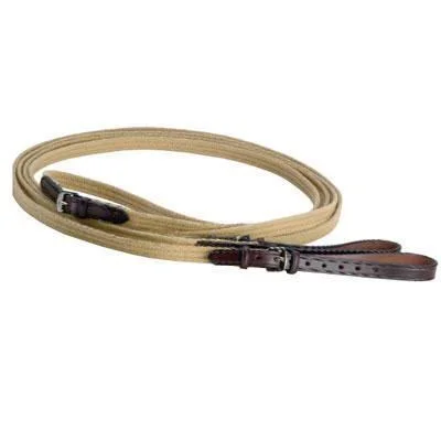 Tory Leather and Cotton Draw Reins Black