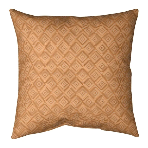 Square Maze Throw Pillow - 16 x 16 - Purple - Linen