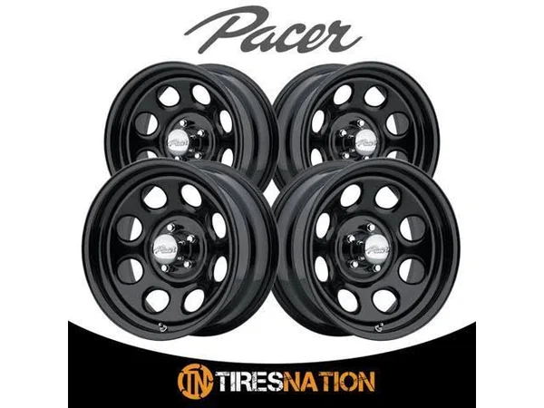Pacer 297B Soft 8 16x8 (5-5) Gloss Black Painted Finish
