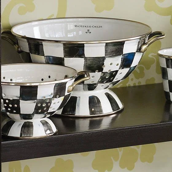 MacKenzie-Childs - Courtly Check Enamel Colander - Small