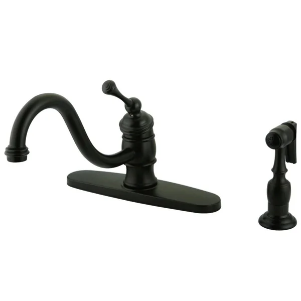 Kingston Brass KB3579BLBS 8x22 Kitchen Faucet, Brushed Nickel/Polished Brass