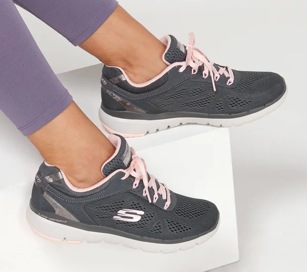 Skechers Women's Flex Appeal 3.0 Sneaker - Charcoal/Pink