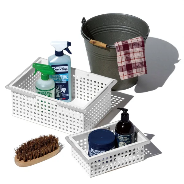 Like-it Stacking Plastic Storage Organizer Basket Tote - Gray (6 Pack)