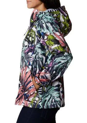 Columbia Women's Side Hill Printed Windbreaker - XL, Multi