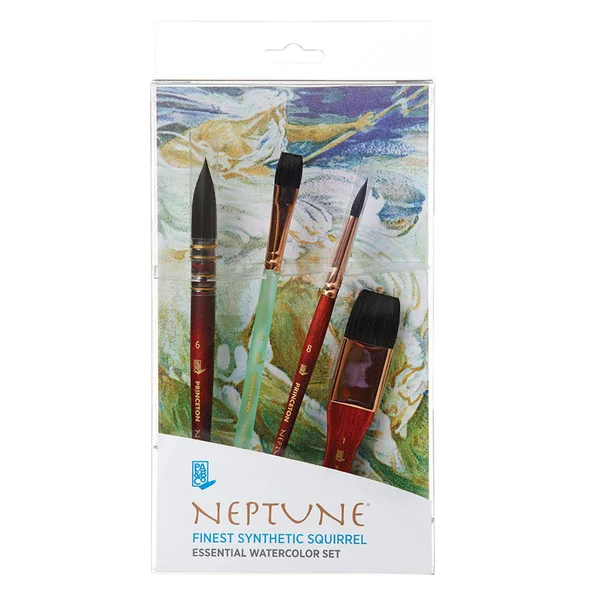 Princeton Artist Brush Neptune Synthetic Squirrel Watercolor Brush Professional Boxed Set