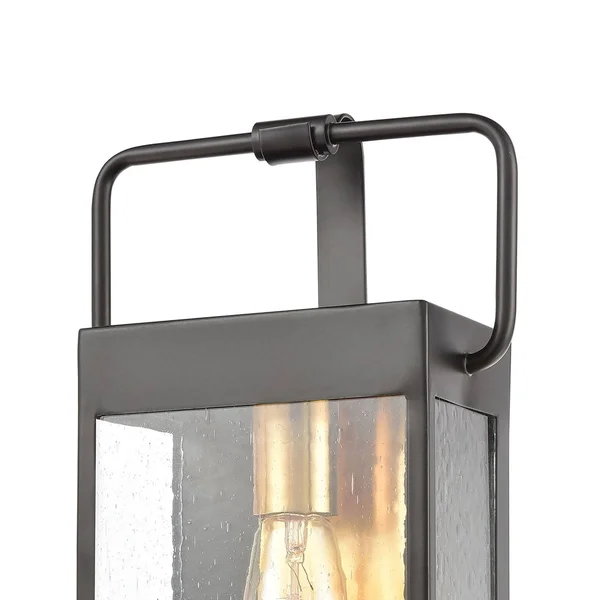 Elk Lighting 46681/1 Knowlton 1-Light Sconce in Matte Black with Seedy