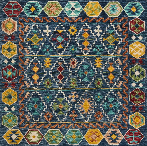 Safavieh Aspen APN501A 4&0x22 x 6&0x22 Navy, Gold Area Rug